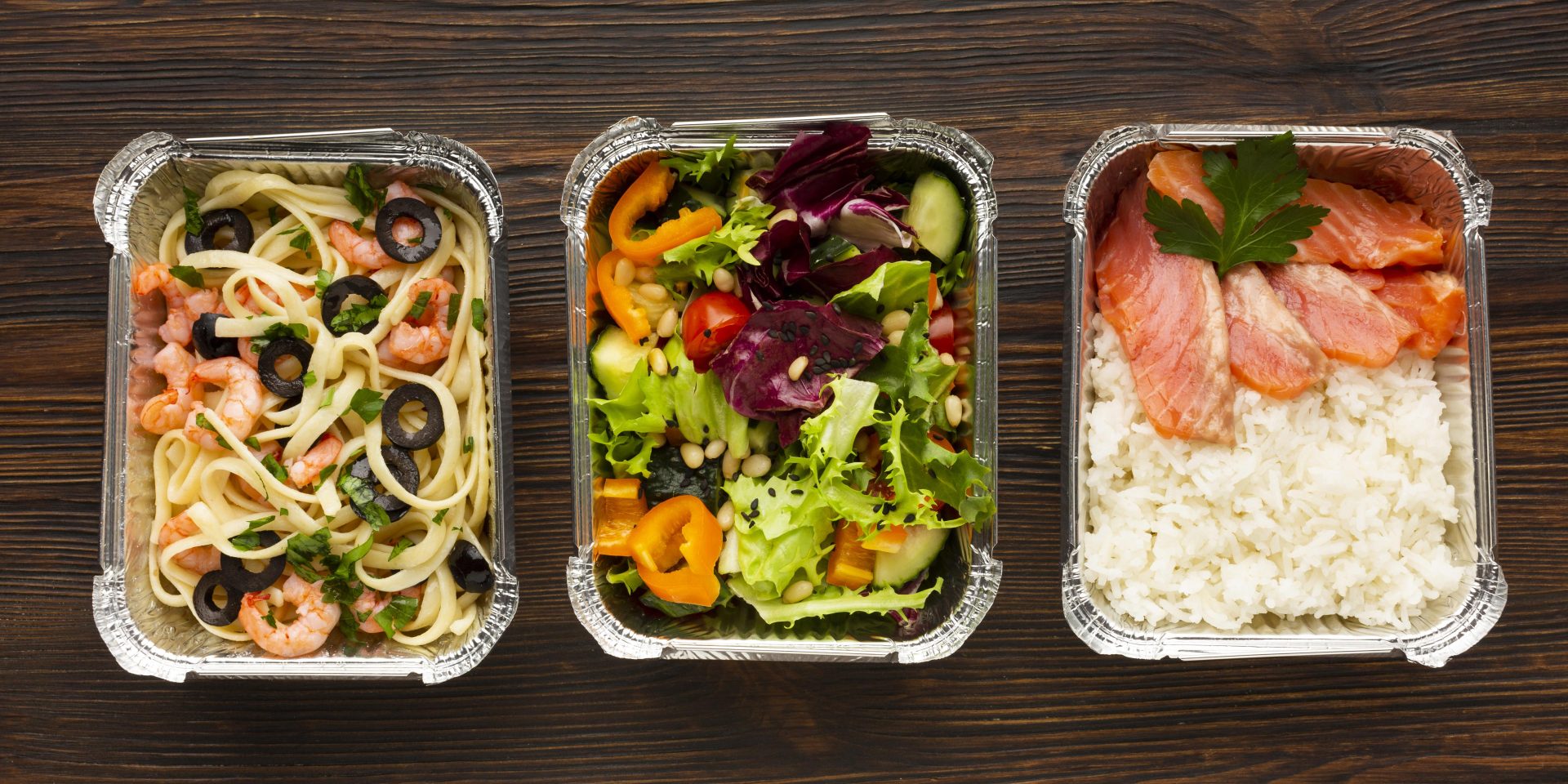 Fresh hot meals ready for delivery