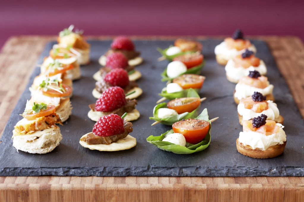 Fresh canapes prepared by London event caterers Fresh N Funky